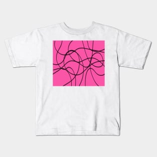 Black and Pink Ribbon Art Kids T-Shirt